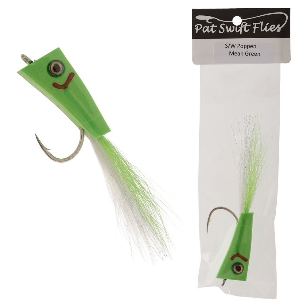 Pat Swift Saltwater Popper Fly Chartreuse/Green 4/0