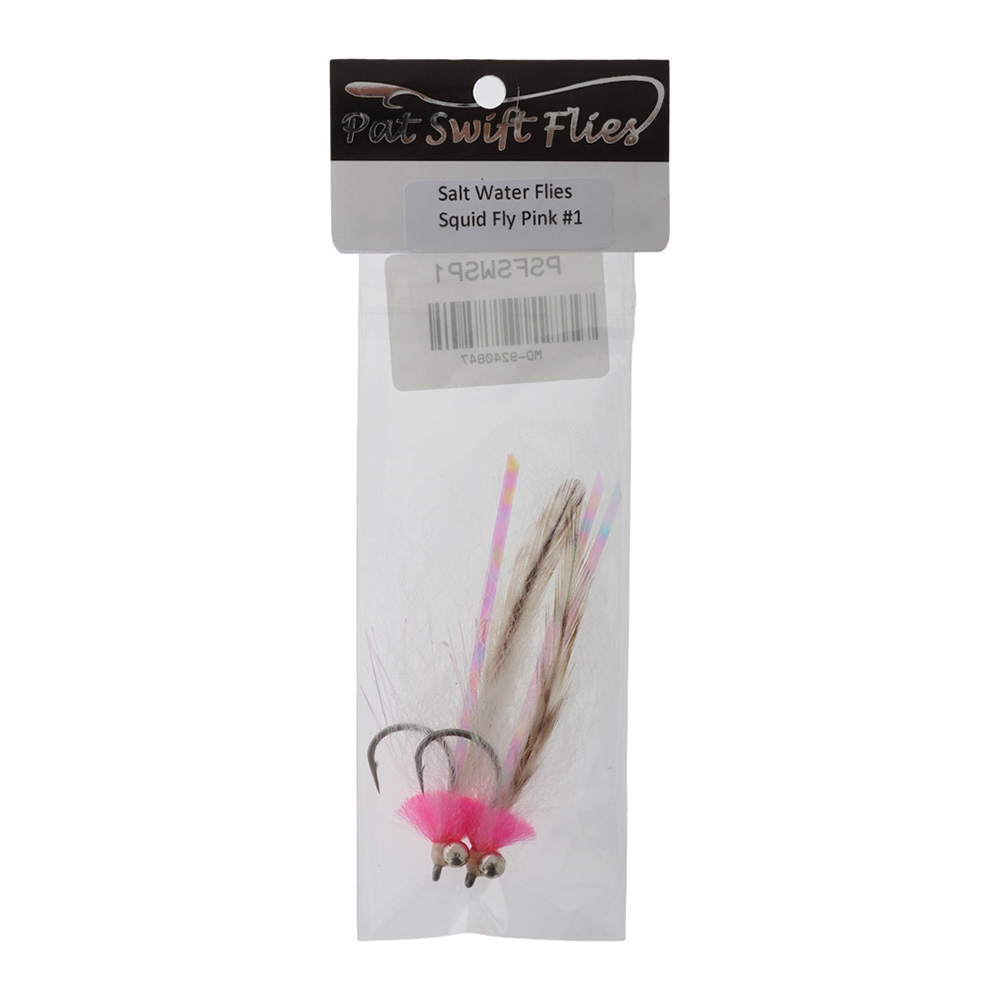 Pat Swift Saltwater Squid Fly Pink #1