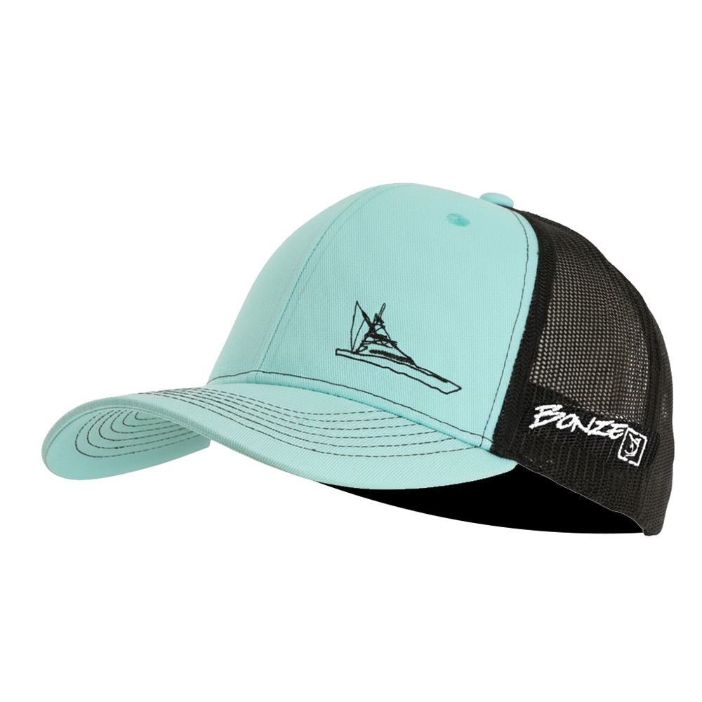 Bonze Carolina Flare Trucker Cap Aqua Blue