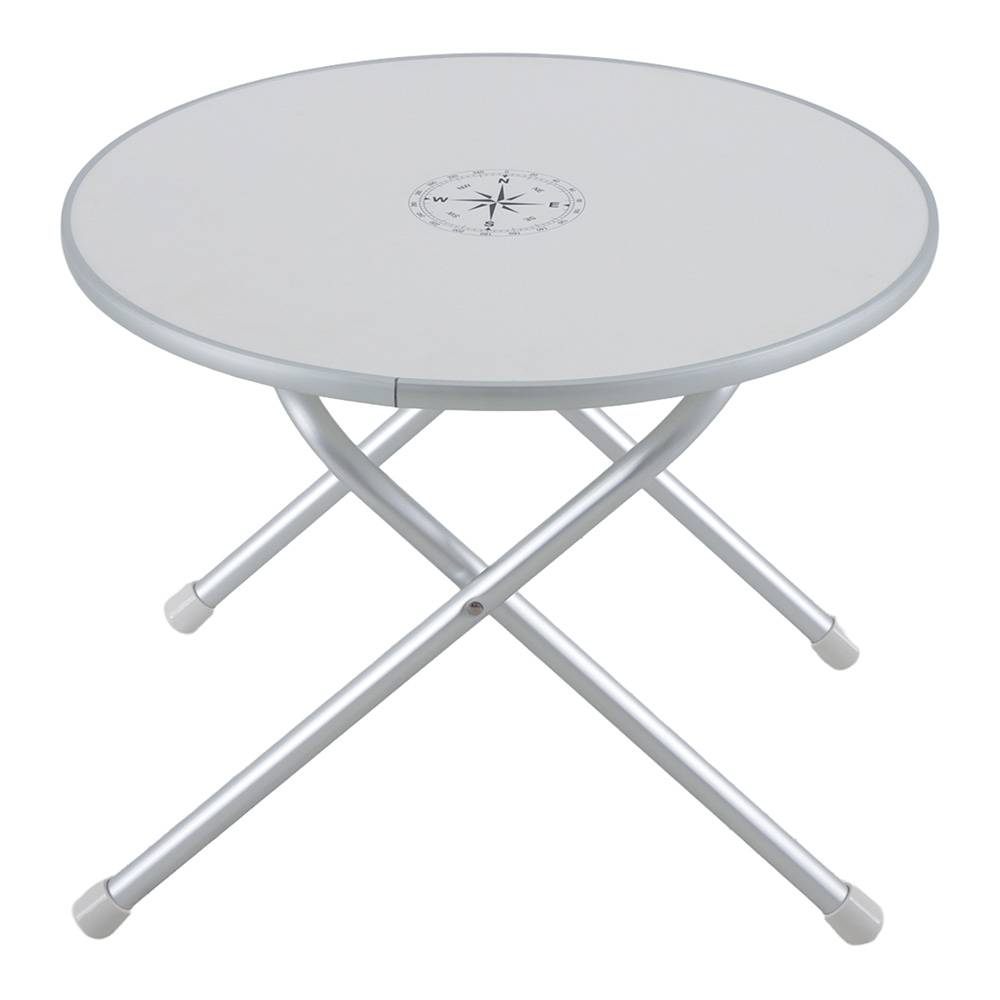 Oceansouth Portable Round Aluminium Folding Deck Table 61 x 49cm