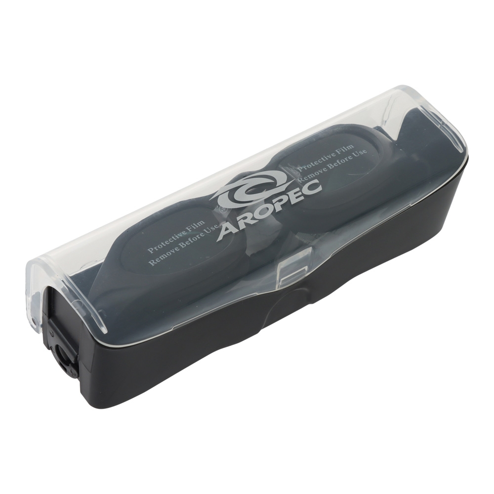 Aropec Soft Silicone Adult Swimming Goggles Black