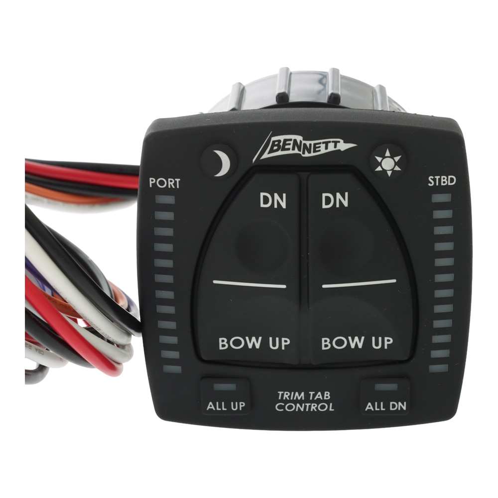 Bennett Bolt Electric Trim Tab Kit - Complete Set with Control Switch 12x9in