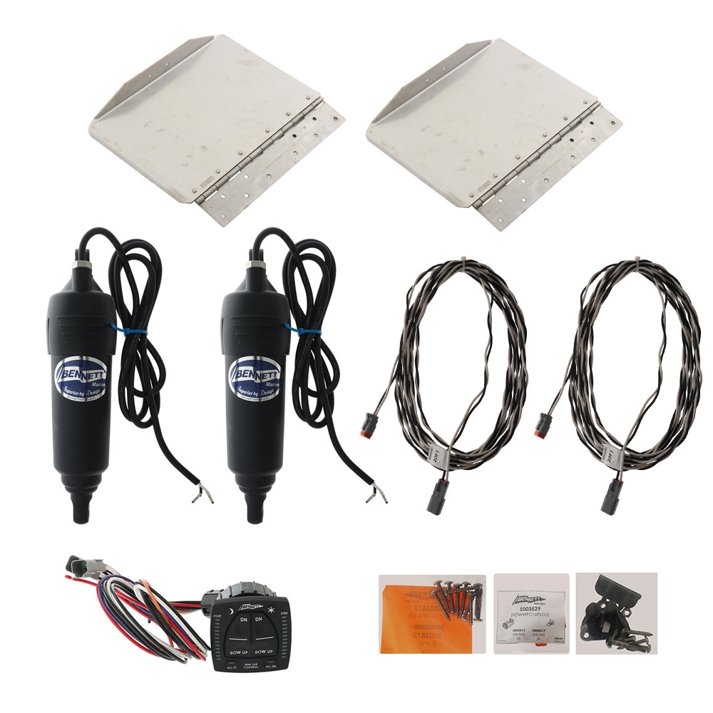 Bennett BOLT Edge Mount Trim Tab Kit with Auto Tab Retraction and LED Indicator Control 12 x 9in 