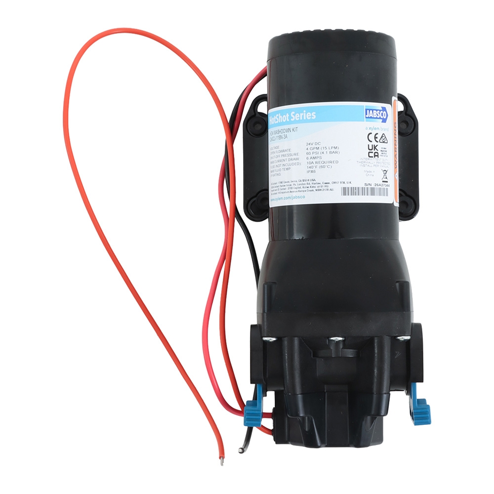 Jabsco HotShot HD4 Heavy Duty Washdown Pump Kit 24V 15LPM 60PSI