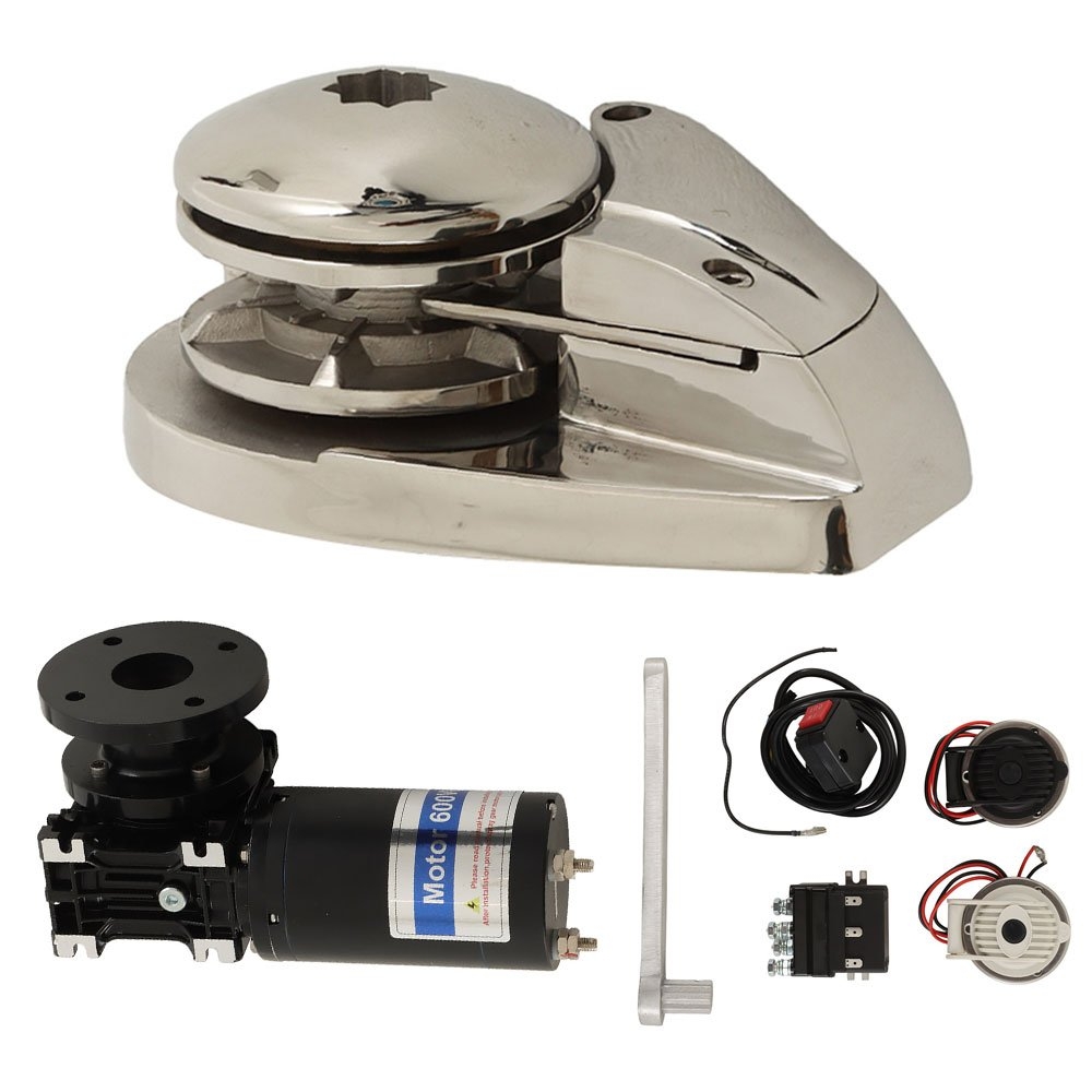 Abel Vertical Low Profile Anchor Windlass 600W 12V - Suits DIN766 Chain
