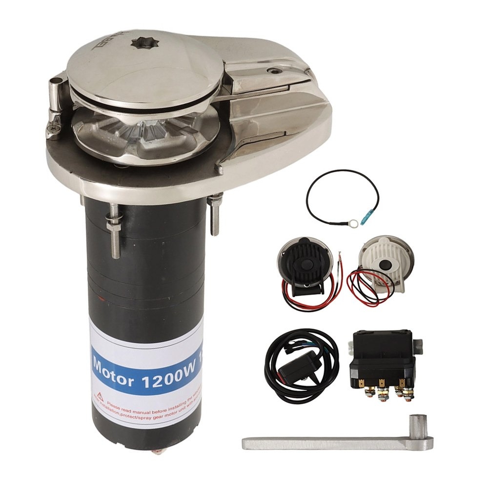 Abel Vertical Low Profile Anchor Windlass 1200W 12V 12mm - Suits DIN766 Chain