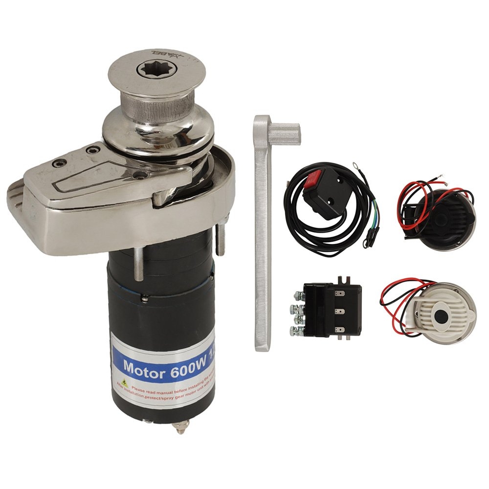 Abel Vertical Anchor Windlass with Capstan 600W 12V - Suits DIN766 Chain