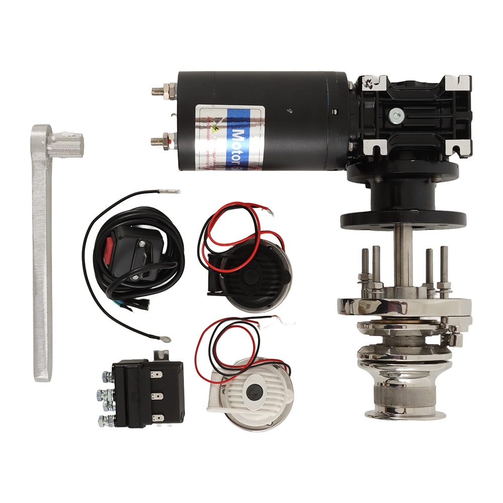 Vertical Anchor Windlass Winch with Capstan 12V/24V 600W Suits DIN 766 6mm Chain