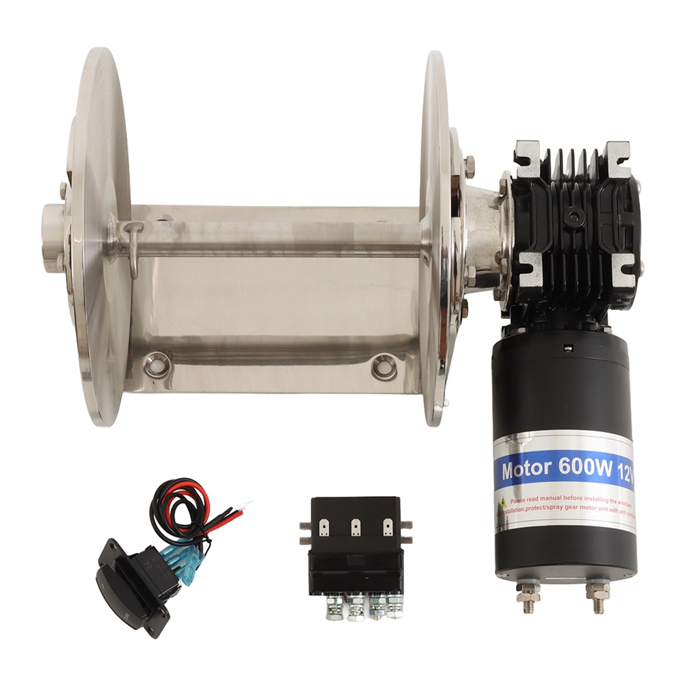 Stainless Steel Slim Electric Drum Winch 600W 12V/24V