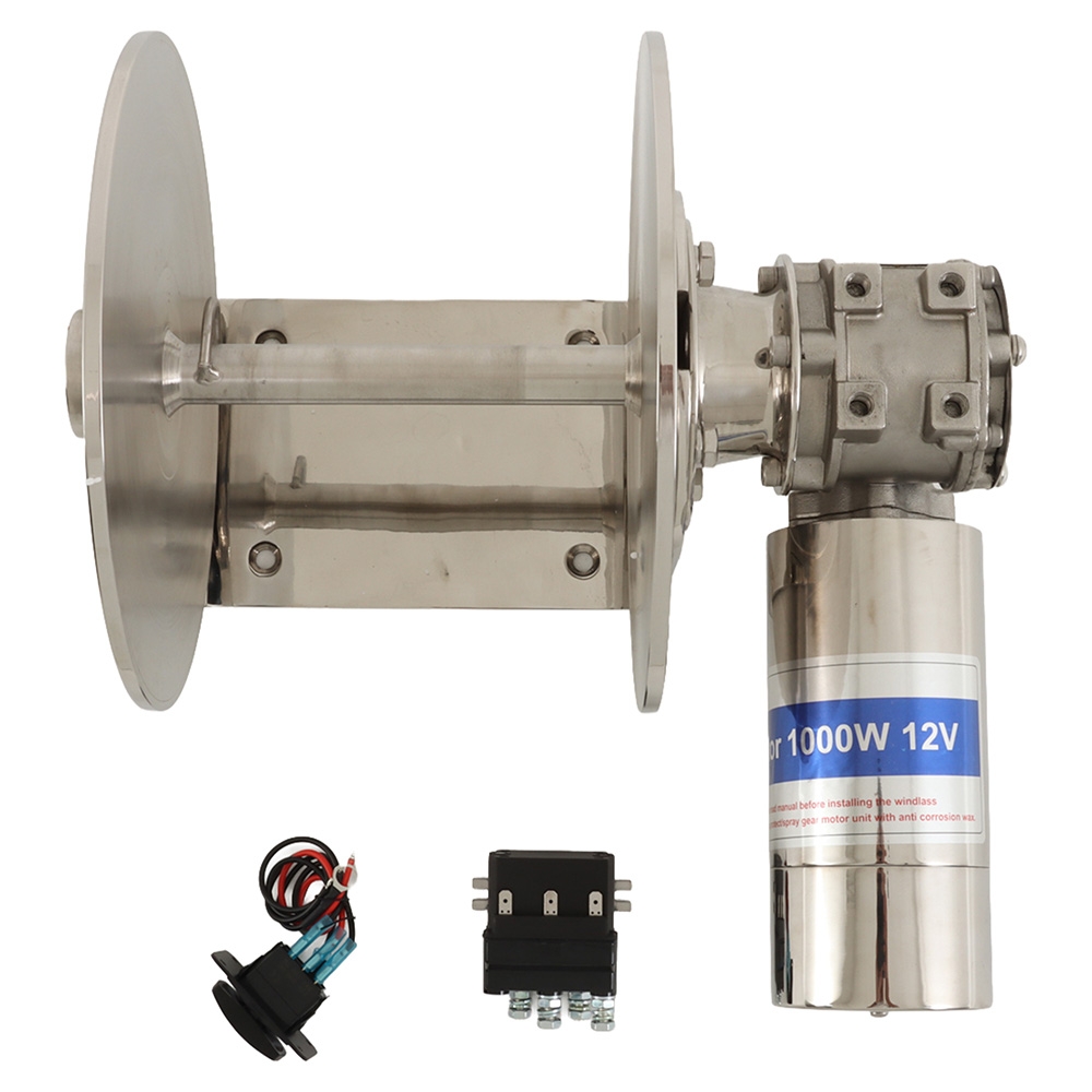 Stainless Steel Slim Series Electric Drum Winch 1000W 12V/24V