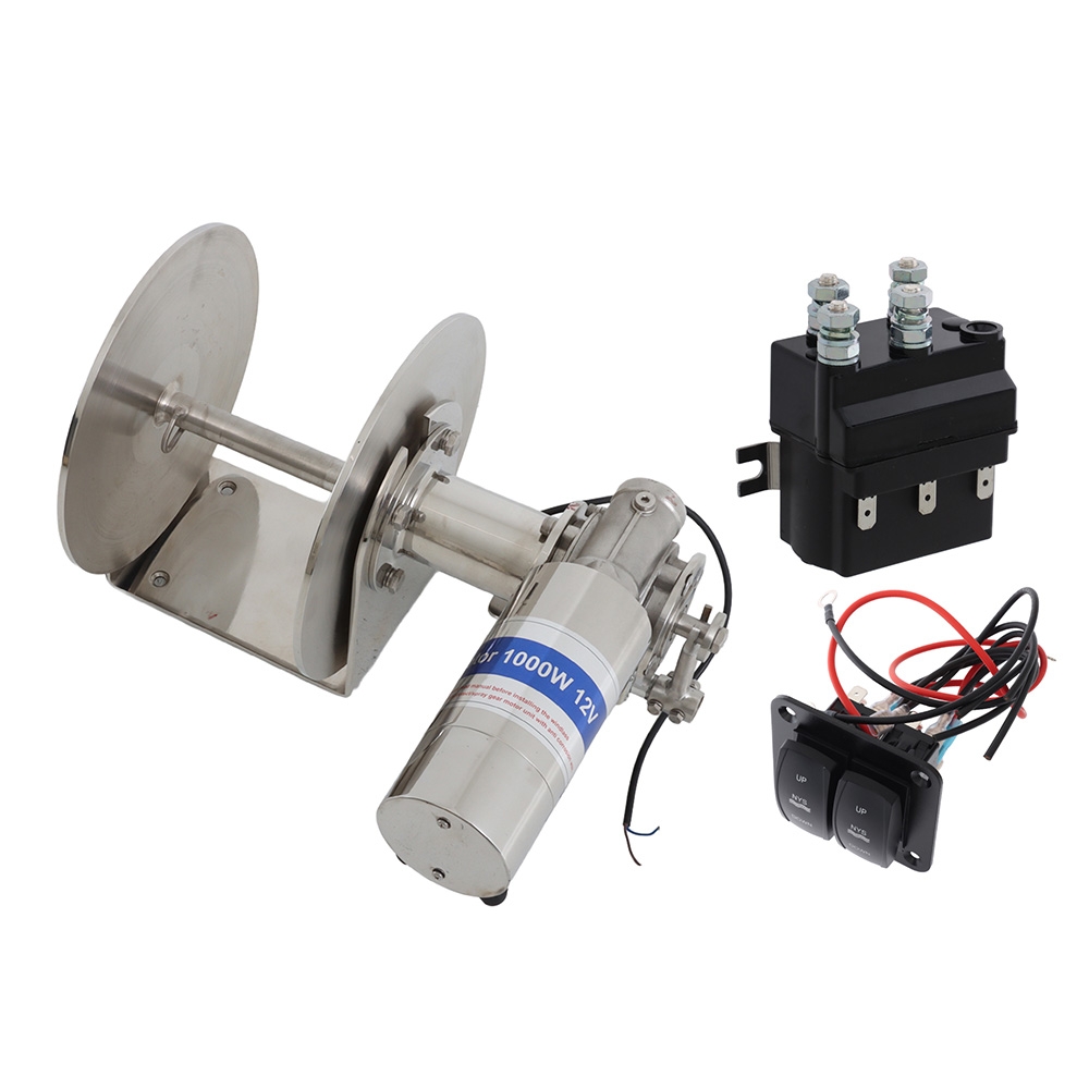 Auto Free-Fall Stainless Steel Drum Winch 1000W 12V/24V