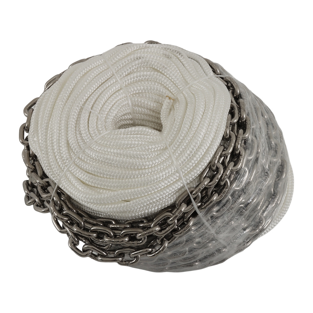 Abel Double Braid Nylon Anchor Rope & Stainless Chain Kit - 6mm x 100m Rope + 6mm x 10m Chain 