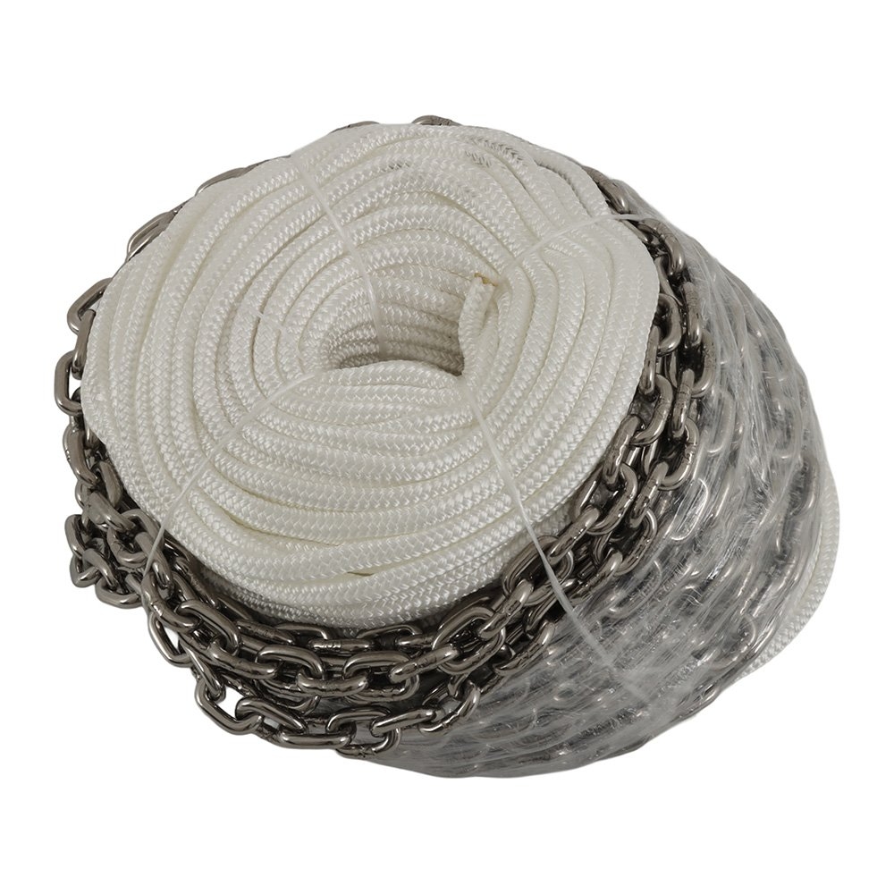 Abel Double Braid Nylon Anchor Rope & Stainless Chain Kit - 12mm x 100m Rope + 7mm x 10m Chain