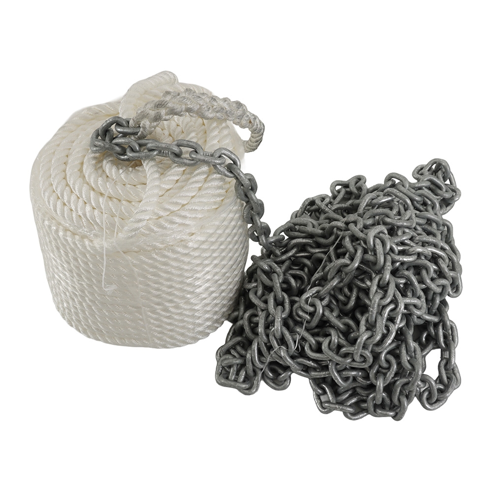 Abel 3-Strand Nylon Anchor Rope & Galvanised Chain Kit - 18mm x 75m Rope + 10mm x 16m Chain