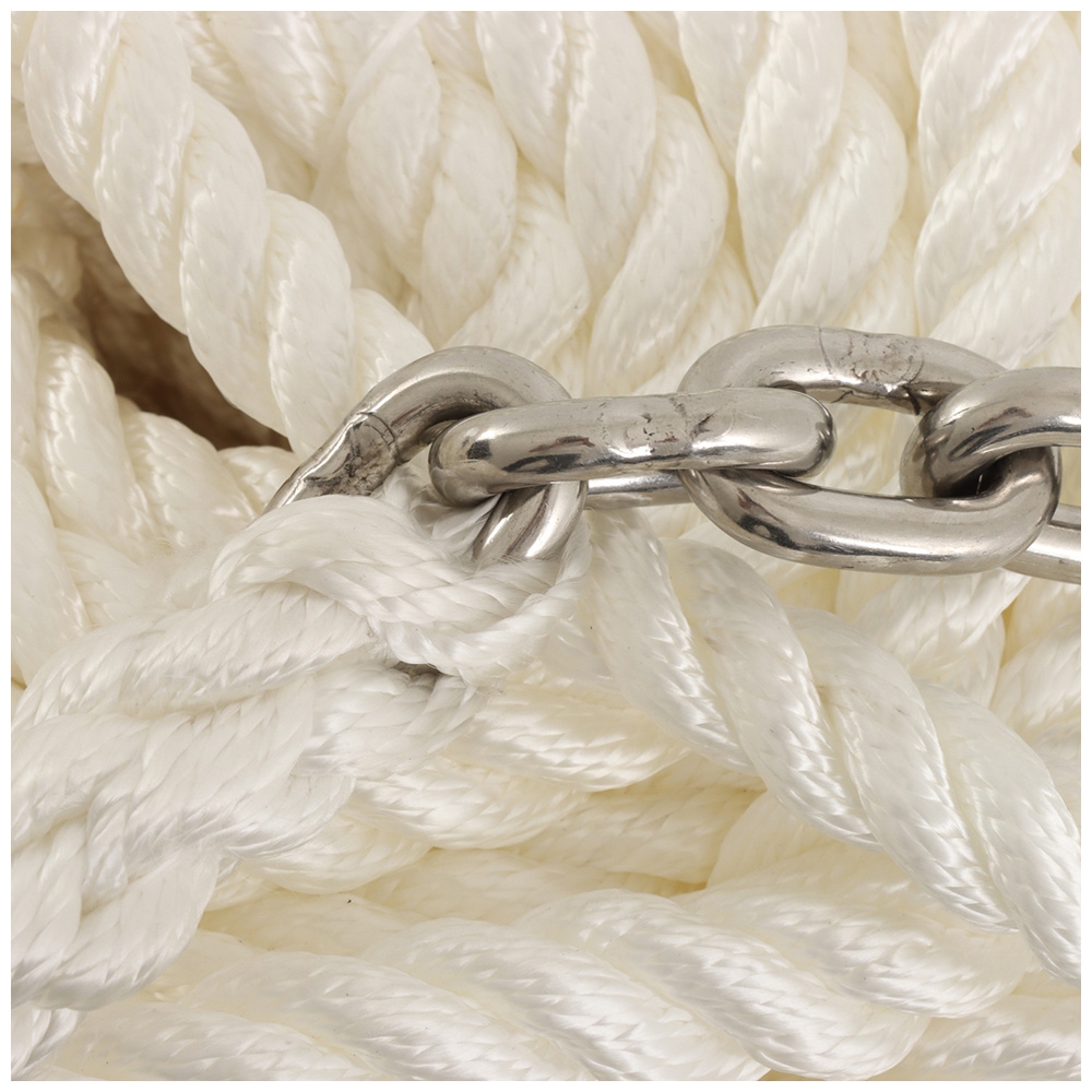 Abel 3-Strand Nylon Anchor Rope & Galvanised Chain Kit - 18mm x 75m Rope + 8mm x 14m Chain
