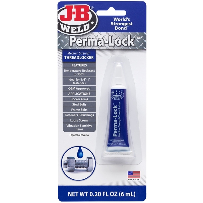 J-B Weld Perma-Lock Blue Medium Strength Threadlocker 6ml