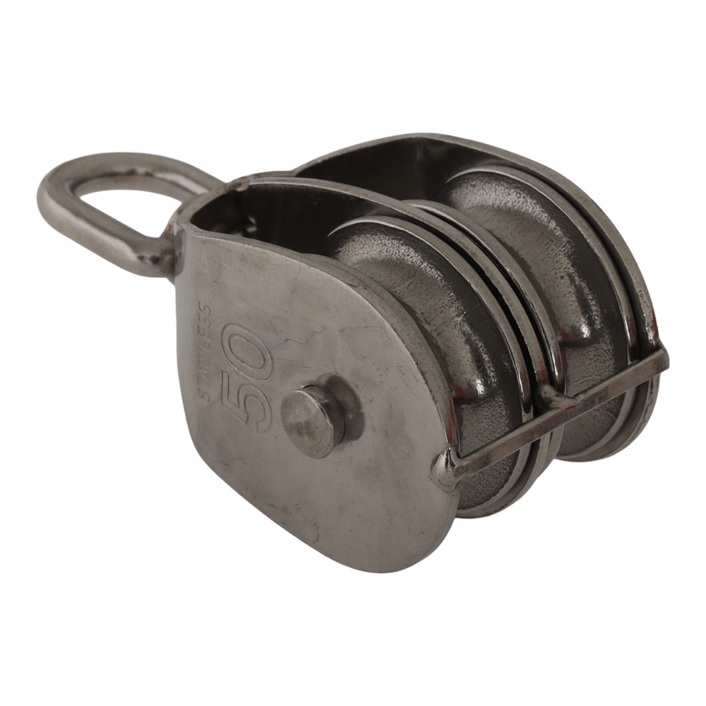 Stainless Steel Double Swivel Block 10cm