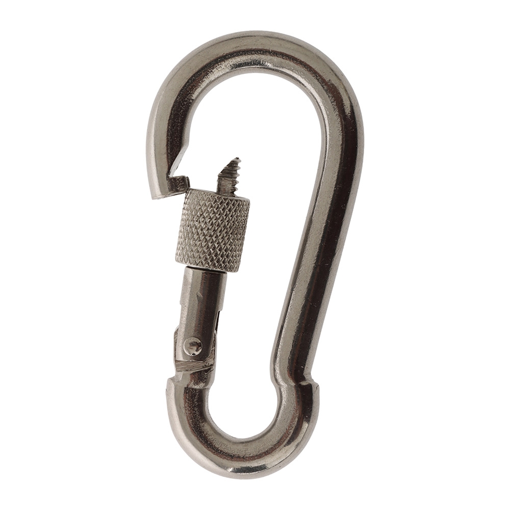 Stainless Steel Safety Carabiner with Screw Lock Medium