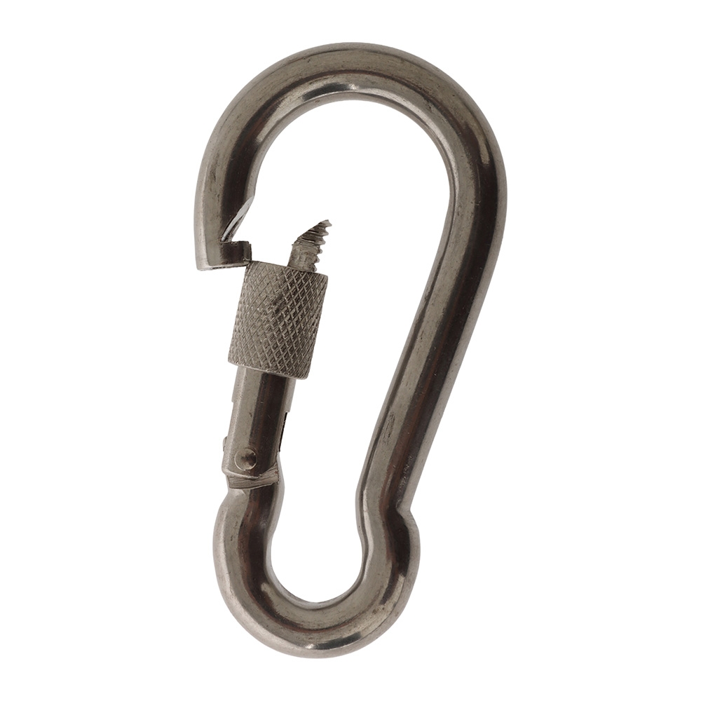 Stainless Steel Safety Carabiner with Screw Lock Large
