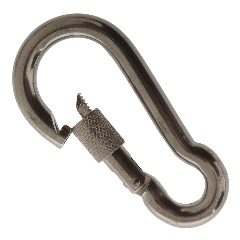 Stainless Steel Safety Carabiner with Screw Lock Large