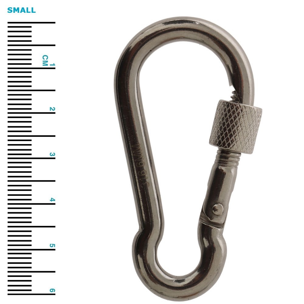 Stainless Steel Safety Carabiner with Screw Lock