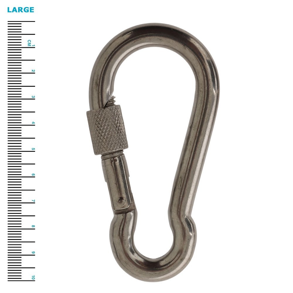Stainless Steel Safety Carabiner with Screw Lock