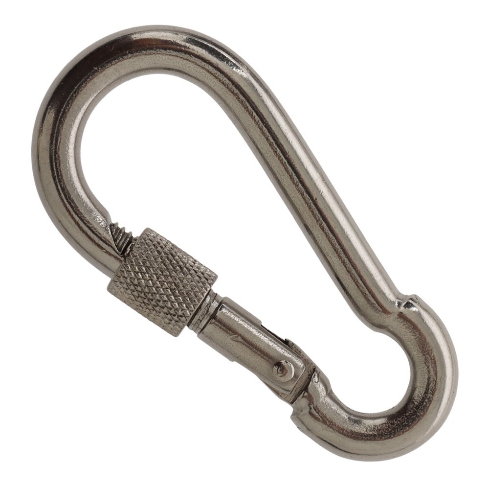 Stainless Steel Safety Carabiner with Screw Lock