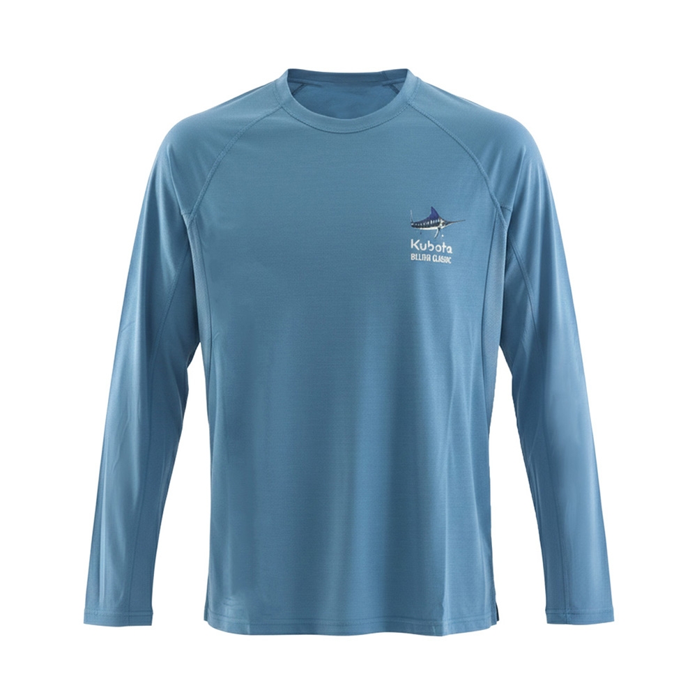 Shimano Kubota Billfish Classic Lead The Game Mens Long Sleeve Shirt Blue