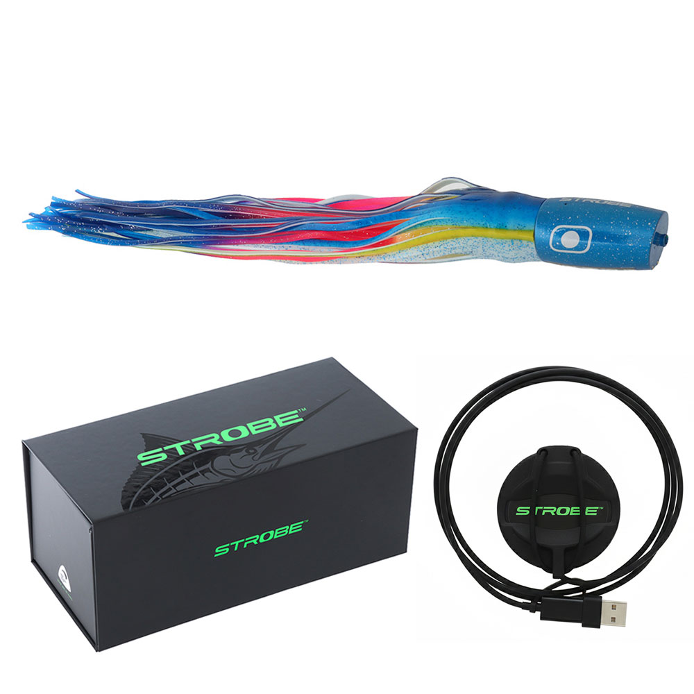 Glowbite Cyborg Strobe Game Lure 370mm Blue Flyer