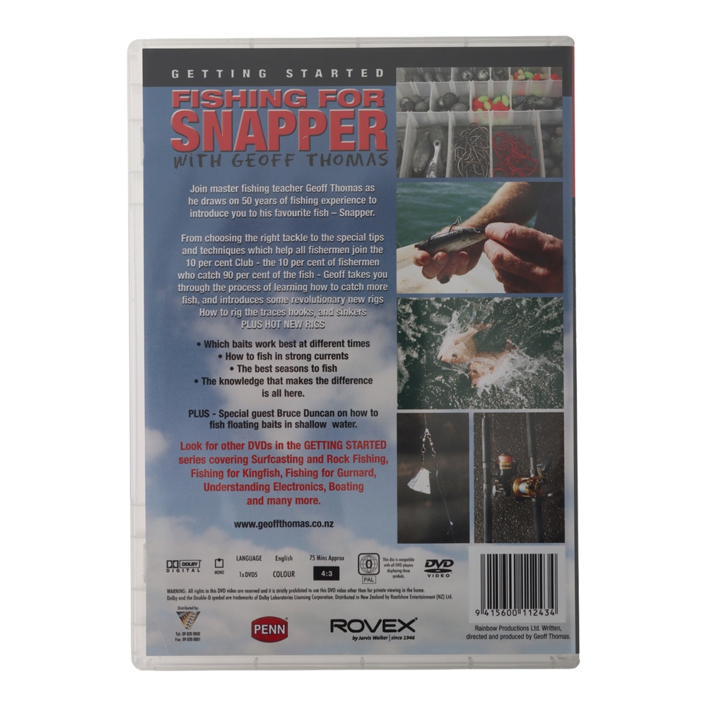 Geoff Thomas Getting Started - Fishing For Snapper DVD