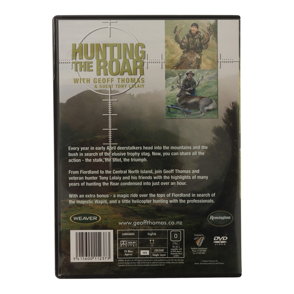 Geoff Thomas Outdoors Hunting The Roar DVD