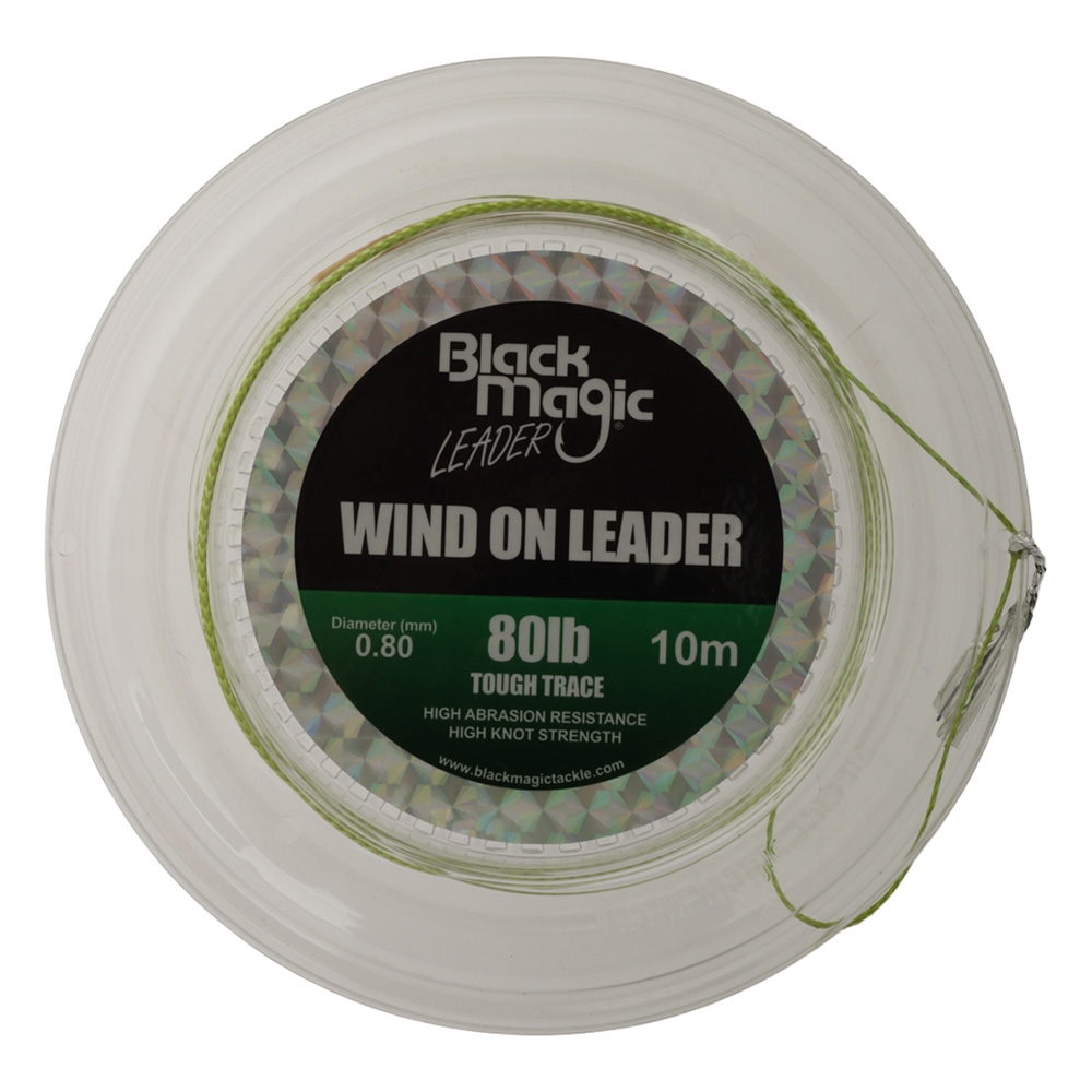 Black Magic Tough Trace Mono Leader Wind-On 10m 80lb 0.80mm