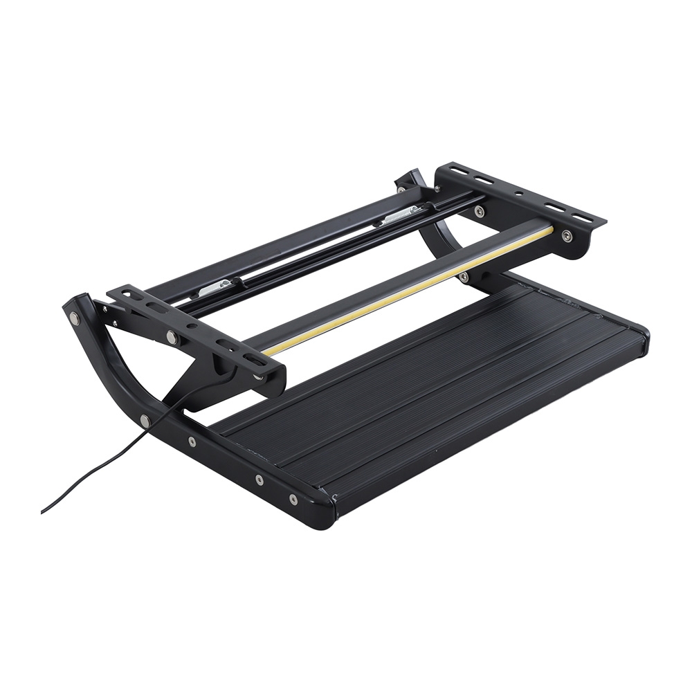 On the Road RV Manual Single Folding Step with LED Light 