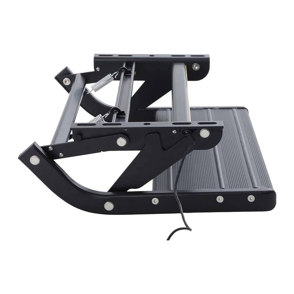 On the Road RV Manual Single Folding Step with LED Light 