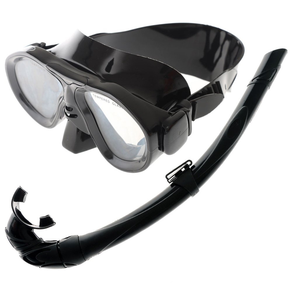 Sea Harvester Freediver Junior Mask and Snorkel Set Black
