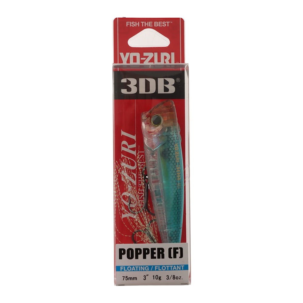 Yo-Zuri 3DB Popper Floating Lure 75mm 10g Real Blueback Herring