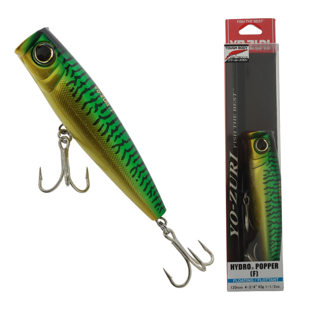 Yo-Zuri Hydro Popper Floating Lure 120mm 43g Green Mackerel