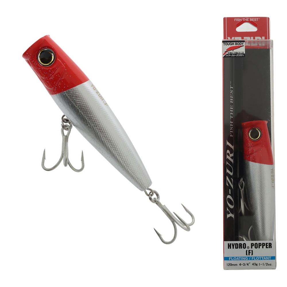 Yo-Zuri Hydro Popper Floating Lure 120mm 43g Red Head