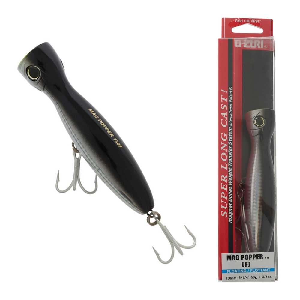 Yo-Zuri Mag Popper Floating Lure 130mm 50g Black Back