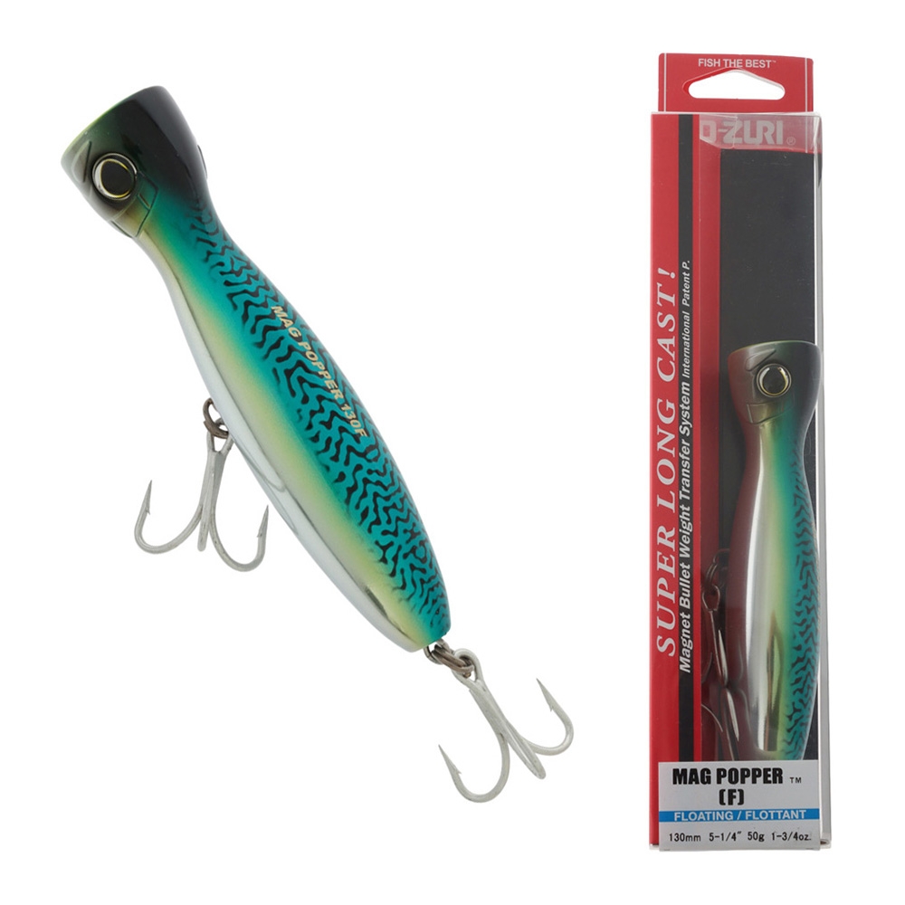 Yo-Zuri Mag Popper Floating Lure 130mm 50g Green Mackerel