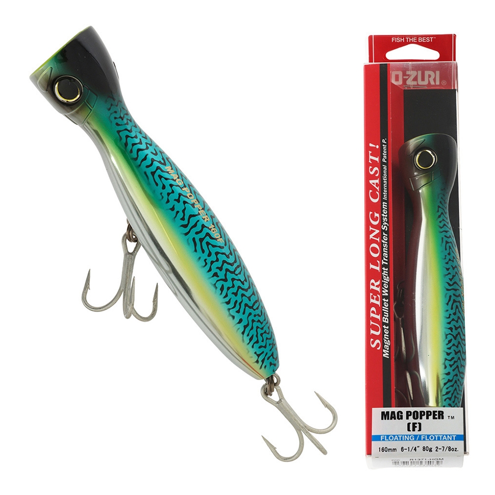 Yo-Zuri Mag Popper Floating Lure 160mm 78g Green Mackerel