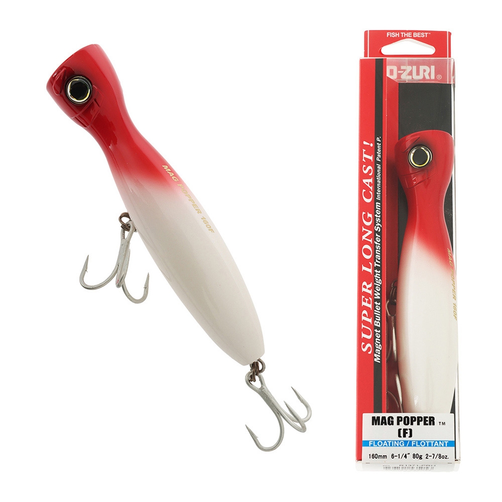 Yo-Zuri Mag Popper Floating Lure 160mm 78g Pearl Red Head