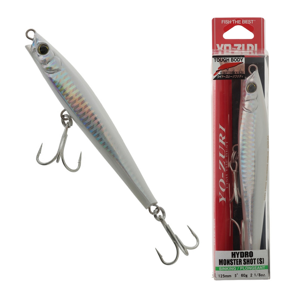 Yo-Zuri Hydro Monster Shot Sinking Stickbait Lure 125mm 60g Double White
