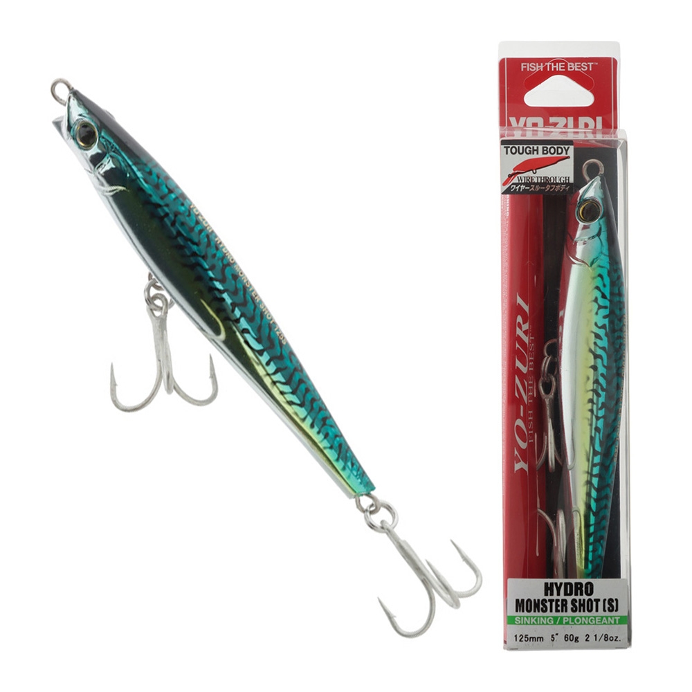Yo-Zuri Hydro Monster Shot Sinking Stickbait Lure 125mm 60g Green Mackerel