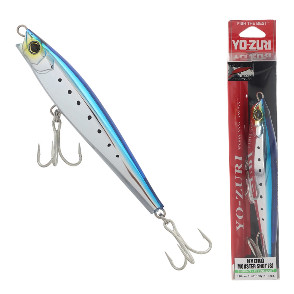 Yo-Zuri Hydro Monster Shot Sinking Stickbait Lure 140mm 100g Sardine