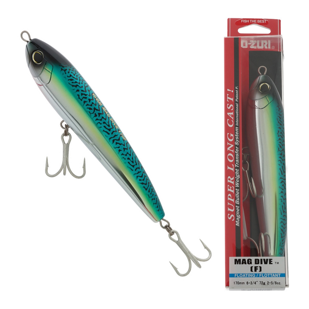 Yo-Zuri Mag Dive Floating Diving Pencil Lure 170mm 80g Green Mackerel