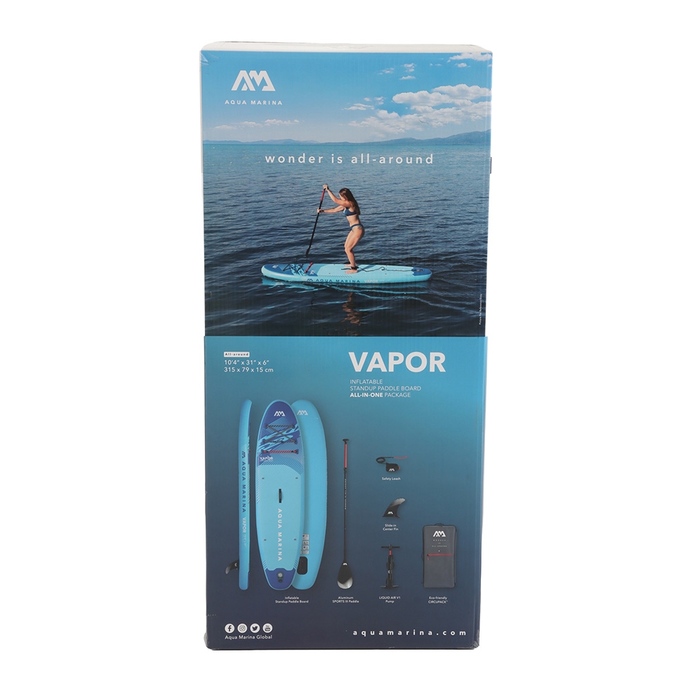Aqua Marina 2026 Vapor All-Around Inflatable Stand Up Paddle Board 10ft 4in