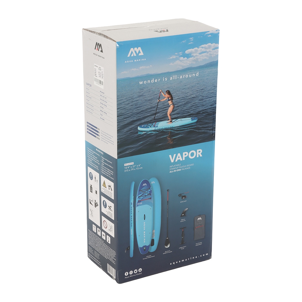 Aqua Marina 2026 Vapor All-Around Inflatable Stand Up Paddle Board 10ft 4in