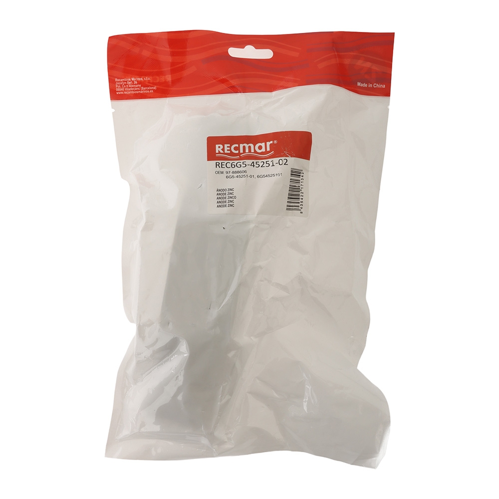 Recmar Zinc Bracket Anode 6G5-45251-02 for Yamaha/Mercury 225HP
