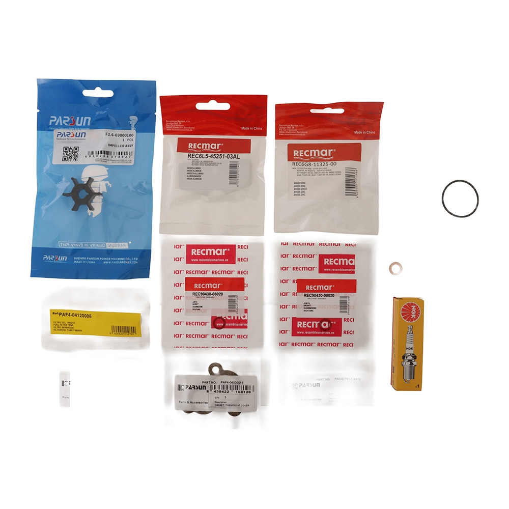 Recmar Service Maintenance Kit for Yamaha F2.5A 2002-2014 Outboard Engines